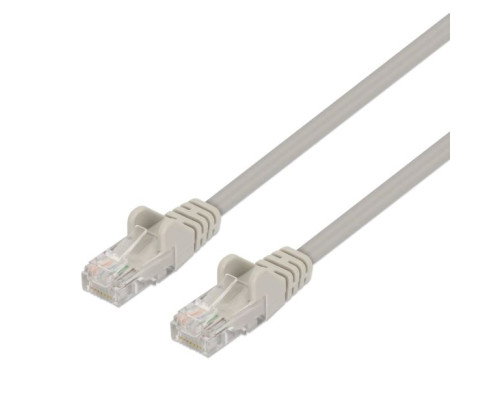 Intellinet 751568 Cat6 U/UTP Slim Network Patch Cable, 1 ft, Gray 10G, 250 MHz, 100% Copper, 30 AWG, RJ45, Stranded, Snag-free, Gold-plated Contacts