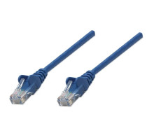 Intellinet 740111 Network Cable, Cat5e, UTP 100% Copper, RJ45 Male / RJ45 Male, 22.5 m (75 ft.), Blue