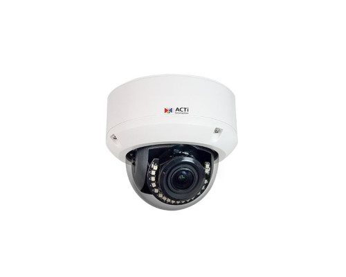 ACTi A87 5 Megapixel Outdoor IR Network Dome Camera, 2.8-12mm Lens