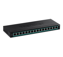 TRENDnet TPE-TG160H 16-Port Gigabit PoE+ Switch, 123W