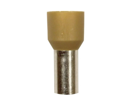 Eclipse Tools 701-044 Insulated Beige Wire Ferrules, 2 AWG x 30mm, 25 Pcs