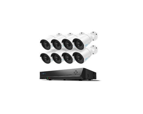 Reolink RLK16-410B8-5MP 5MP 8 Bullet PoE Security Camera System Kit with 16-Channel NVR, 4TB HDD