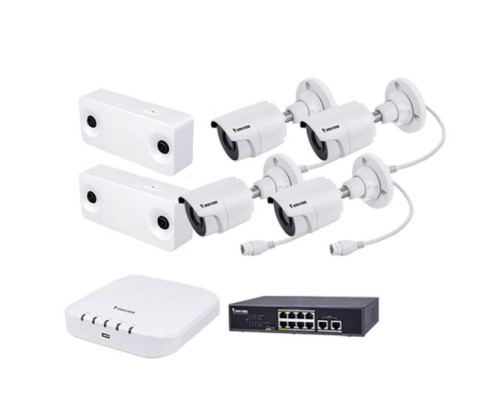 Vivotek CCS-2D-4IB 2 X 2MP Indoor People Counting Cameras, 4 X 2MP Outdoor Bullet Cameras, 8 Channel NVR, 2TB and 8 Port PoE Switch