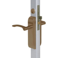 Adams Rite 2190-322-1MD-10B Dual Force Lock with Radius Strike, Exterior Trim Set and 1-1/8