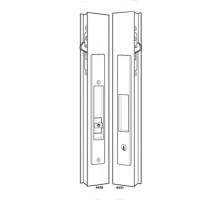 Adams Rite 4431-09-05-IB Radius Flush Locksets for Sliding Doors with Cylinder Including Deadlock