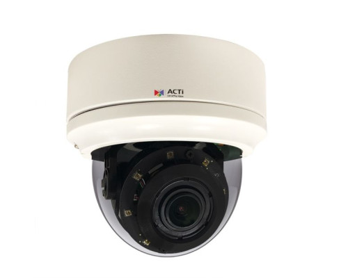 ACTi A826 5 Megapixel Network IR Outdoor Zoom Dome Camera with 2.7-12mm Lens