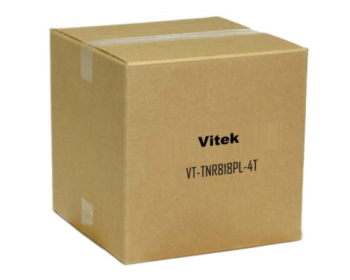 Vitek VT-TNR818PL-4T 8 Channel Network Video Recorder with 8 PoE Ports, 4TB