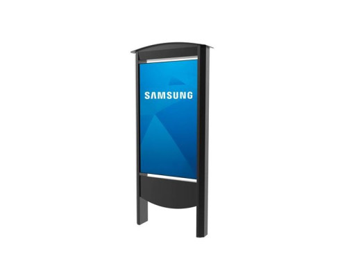 Peerless-AV KOP2555-OHF Outdoor Smart City Kiosk Enclosure for 55' Samsung OH55F Displays, Black