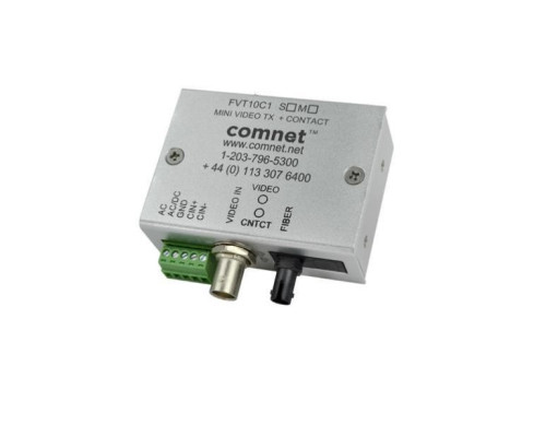 Comnet FVT10C1S1/M Mini SingleMode Video Transmitter w/Contact Closure