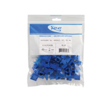 ICC IC107E5CBL EZ Keystone Jack, 25-Pk, Blue