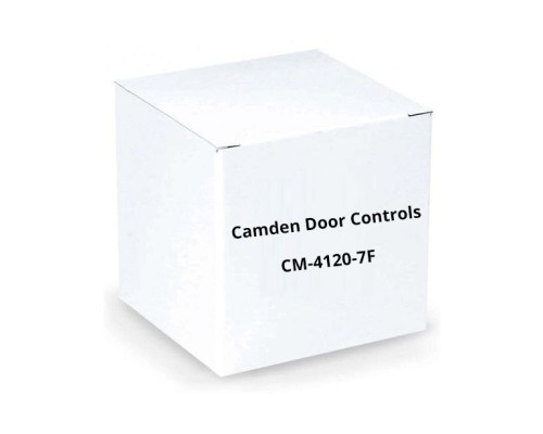 Camden Door Controls CM-4120-7F Spring Return Narrow Faceplate, N/O and N/C, Momentary, 'POUSSEZ POUR SORTIR', Black