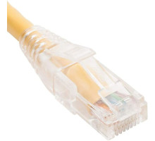 ICC ICPCSV01YL Patch Cord, Cat5E, Clear Boot, 1 Feet, 10 Pack, Yellow