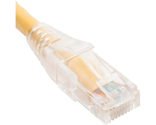 ICC ICPCSV01YL Patch Cord, Cat5E, Clear Boot, 1 Feet, 10 Pack, Yellow