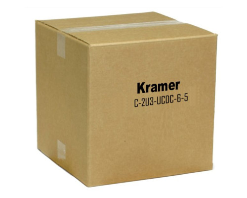 Kramer C-2U3-UCDC-6-5 Cable 2 USB-A 3.0 to USB-C Male and DC Plug, 6.5 Feet