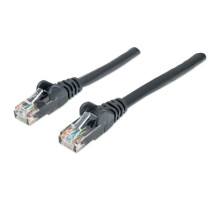 Intellinet 342032 Network Cable, Cat6, UTP 100% Copper, RJ45 Male / RJ45 Male, 0.5 m (1.5 ft.), Black