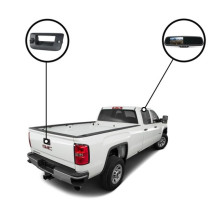 RVS Systems RVS-718517-03 Tailgate Backup Camera System for GMC Sierra 3500HD, Mirror Monitor with Compass and Temperature, 33ft Cable