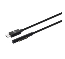 Manhattan 353632 Surface Connect to USB-C Charging Cable, Male to USB-C Male, 1.8 m (6 ft), Black