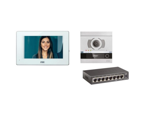 Urmet 1060-644 One-Family Expandable Video Kit with Alpha Entry Panel and 1741 Basic Video Door Phone