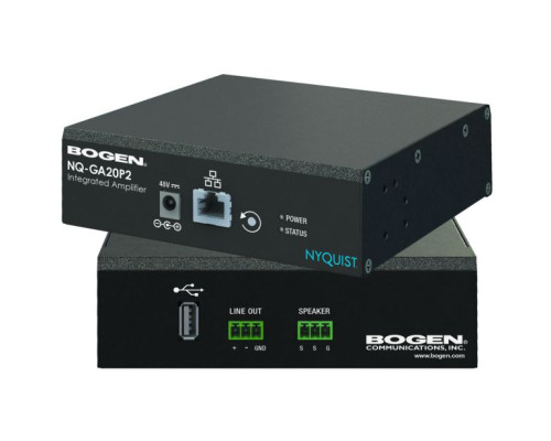 Bogen NQ-GA20P2 Nyquist 20W PoE+ Plenum-Rated Integrated Amplifier