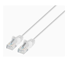 Intellinet 744065 Cat6a U/UTP Slim Network Patch Cable, 5 Feet, White