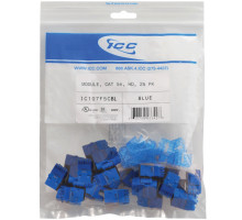 ICC IC107F5CBL HD Keystone Jacks, 25-Pk, Blue