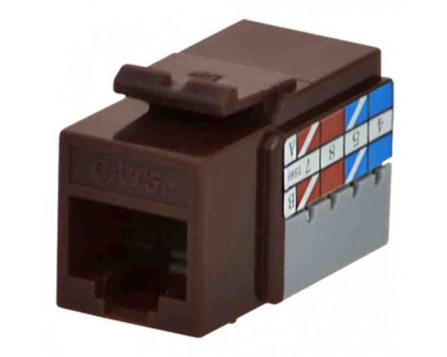 DataComm 20-3425-BR Keystone Category 5e Jack, Brown