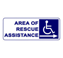 Alpha SN-P42R Area Rescue Assistance Sign-Right