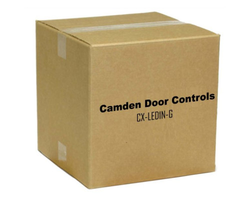 Camden Door Controls CX-LED1N-G Stainless Steel Narrow Faceplate, 12/28VDC, Green LED Plain