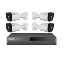 INVID3KIT-4 4 Camera Security System, 5MP Bullet Cameras 3TB