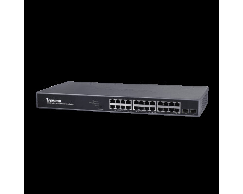 Vivotek AW-GEV-264B-370 24xGE PoE + 2xGE SFP Web Smart Managed Switch