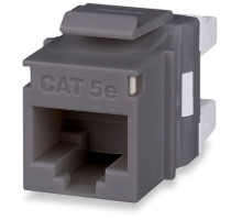 West Penn KJ458MT-C5E-GY Category 5e MT-Series High-Density Keystone Jack, T568A/B, Gray