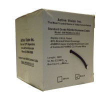 Active Vision AW-RG59U-S-1-W RG-59/U Siamese Cable, 1000 ft. White