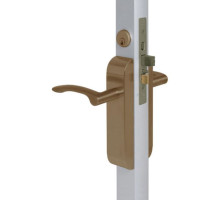 Adams Rite 2190-312-1MW-10B Dual Force Lock with Standard Flat Strike, Exterior Trim Set and 1-1/8