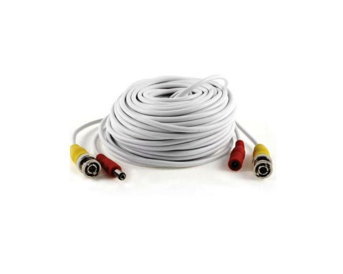 Cantek CT-W-VP100HD-W-V2 Pre-Made HD-CVI, HD-TVI, AHD Cable Support, White, 100 Feet