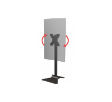 Crimson S55VLP Floor Stand with VESA 400 Adapter and Post-Installation Landscape to Portrait Rotation, Black