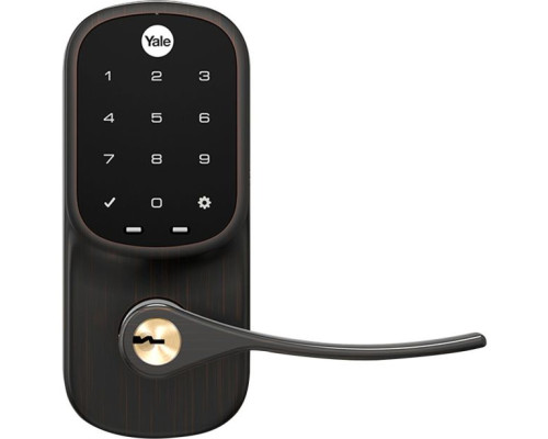 Yale YRL226-CBA-0BP Assure Smart Touchscreen Lock and Lever with Wi-Fi and Bluetooth, Oil Rubbed Bronze