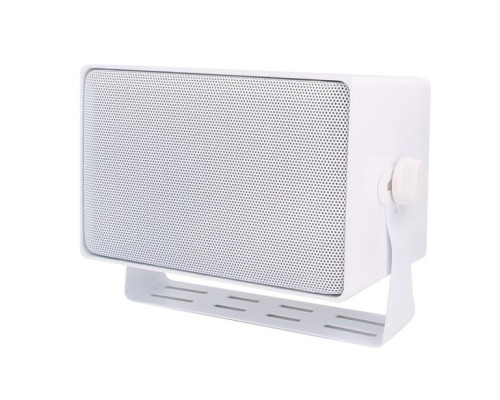 Speco DMS3TSW Indoor/Outdoor 3 Way Speakers w/ Transformer, White