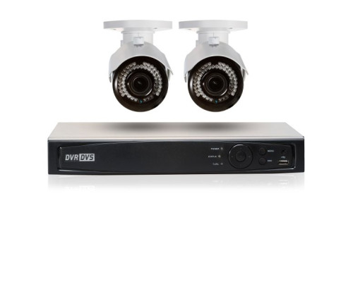 Cantek Plus GR2B1TB 2 Camera HD TVI 2.4 MP Bullet Security System