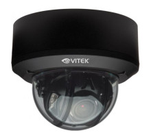 Vitek VTD-HOCCR212M-VB 1080p HD-SDI/TVI/AHD/CVI, EX-SDI Analog Outdoor IR Dome Camera, 2.8-12mm Lens, Black