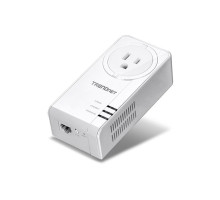 TRENDnet TPL-423E Powerline 1300 AV2 Adapter with Built-in Outlet