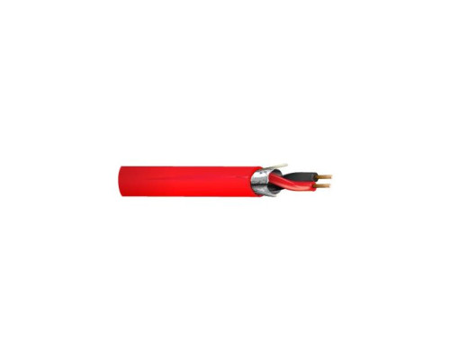 West Penn 60992BRD1000 1P 14G Solid Shielded Fire Alarm Cable, Red, 1000'