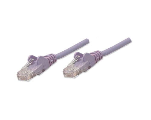 Intellinet 453516 Network Cable, Cat5e, UTP 100% Copper, RJ45 Male / RJ45 Male, 15.0 m (50 ft.), Purple