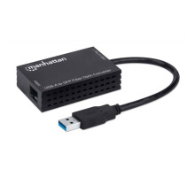 Manhattan 152297 USB-A to Fiber Optic SFP Converter, Black