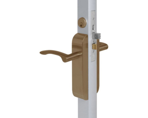 Adams Rite 2190-411-103-10B Dual Force Lock with Standard Flat Strike, Exterior Trim Set and 1-1/2