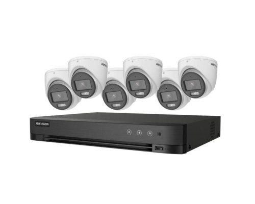 Hikvision T7208U2TA6C 8 Channel 5MP Value Express Turbo Kit, 6 * 5MP ColorVu Turbo Turret camera with 2TB DVR