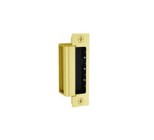 HES 1600-605-LMS Dynamic Low Profile Electric Strike Bodies with Lock Monitor and Strike Monitor in Bright Brass