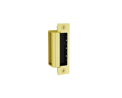 HES 1600-605-LMS Dynamic Low Profile Electric Strike Bodies with Lock Monitor and Strike Monitor in Bright Brass