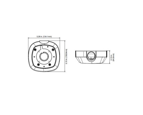 Interlogix TVW-AWB-1 TruVision Outdoor Angled Bank Box for Wedge Cam