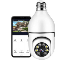 Cantek LB10DN Lightbulb Wireless Camera, 1080p, Day/Night, 2-Way Audio