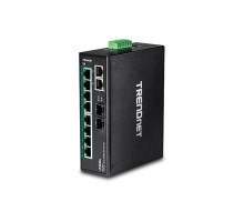 TRENDnet TI-PG102 10-Port Hardened Industrial Gigabit PoE+ DIN-Rail Switch